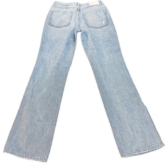 GRLFRND Harlow High Rise Boot Slit Split Hem Light Wash Denim Jeans Size 29 - Picture 4 of 9